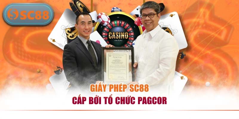 Giấy phép SC88 cấp bởi tổ chức PAGCOR